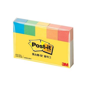 포스트잇 페이지마커 670-5PN/50x15mm 100매 5패드 카카오포스트잇 포스트잇세트
