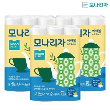 모나리자 에어볼 키친타월 150매12롤 x 3팩