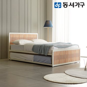 포리 편백나무 슬라이딩 이층침대 SS+SS (프레임만) DF641351
