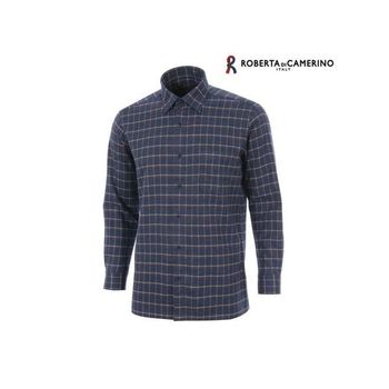 RN42052 기모스판 블루 이중체크 일반핏 남방_P409408895