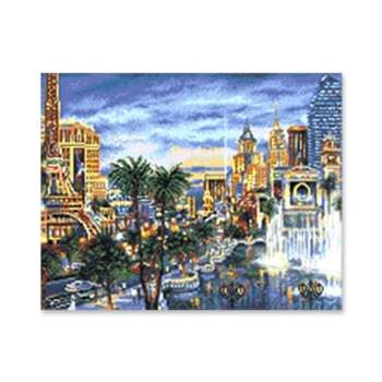 DIY OA69CP56 보석십자수 풍경 파리의밤 40X50 세트