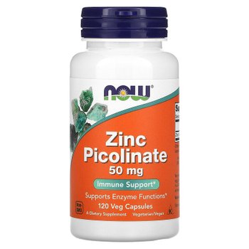[해외] 나우푸드 아연 zinc 피콜리네이트 50mg 120베지캡슐