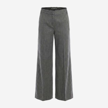[해외] [해외배송] 에르마노설비노 하이웨이스트 와이드 크리즈 팬츠 D496P301YAXJ4903 BLACK