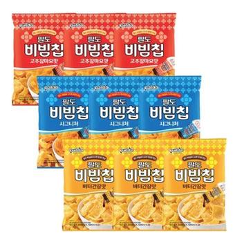 팔도 비빔칩 고추장마요 80g +시그니처 80g+버터간장 80g (각각3개) (S33108929)