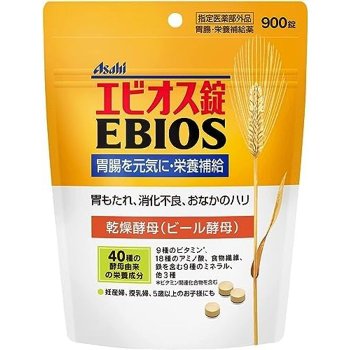 [해외] 에비오스 정 900정 파우치 지퍼백 리필 위장 및 영양 보충제