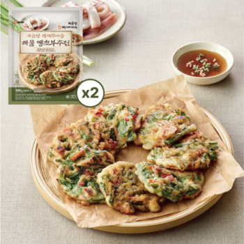 T [국순당 백세주마을] 바삭하게 구운 한입 해물땡초부추전 300g*2...