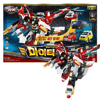 초이락 헬로카봇 전설의용사 마이티캅스 4단 합체 로봇_P412584934