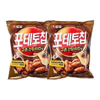 농심 포테토칩 교촌간장치킨맛 55g 2봉지 (47207306)