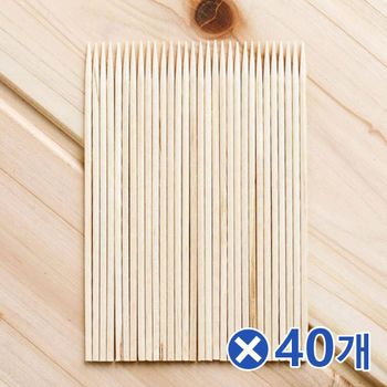 명절준비 산적꽂이 소 10cm 30px40개 꼬치구이 꼬치 주방 명절음식 나무꼬지 식당요지 산적꼬지