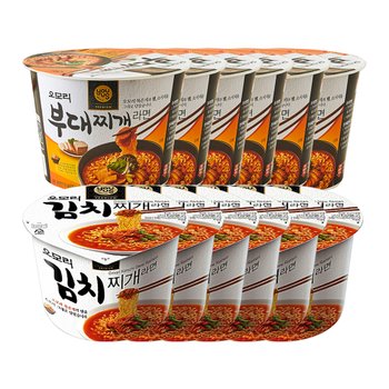오모리 김치찌개 150g 6개 + 오모리 부대찌개 135g 6개 총12개