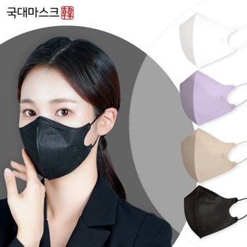 [1+1] KF94 국대마스크 새부리형 2D 100매 검정