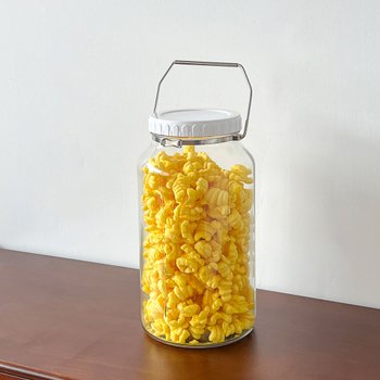 갤런 담금주 눈금 유리병 스크류캡 스텐손잡이 원형 5700ml