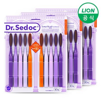 닥터세닥 롱헤드 칫솔 어금니 안쪽 양치 탄력모 초미세모 30개