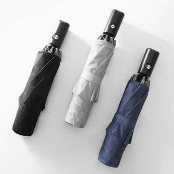 선물 562MOO92 방수 원단 튼튼한 완전 자동 거꾸로 우산 블랙