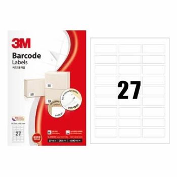 일반형 364HGB70 바코드용 라벨(27칸/100매/21327/3M)