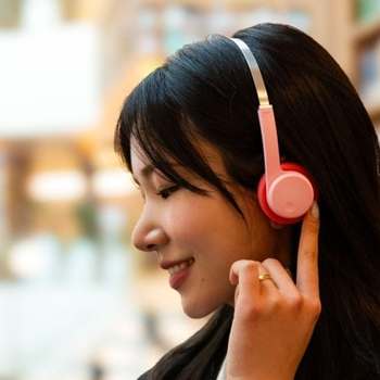 [신세계백화점]몬도 프리스타일 핑크 온이어 레트로 헤드폰 페더엘리아스