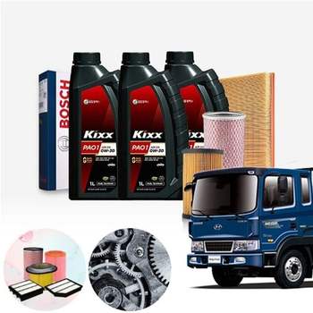 메가트럭 EG 5톤 디젤 킥스파오1 0W30 0W40 합성엔진오일 필터세트 16리
