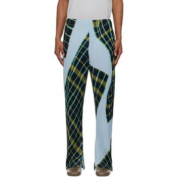 옴므 플리세 블루 그린 윈드스웹트 플래드 슬랙스 133572489