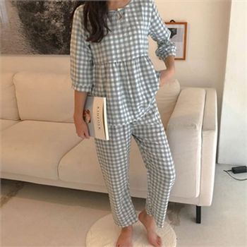 위크유 리틀포레스트 그레이 면잠옷세트_P056159644