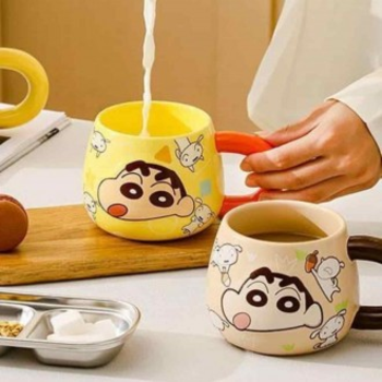 예쁜머그컵 200YBE61 대용량머그컵 캐릭터컵 카페음료잔 짱구 머그컵 460ml