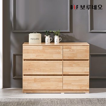 앳홈 테드 러버 원목 1000 와이드 서랍장