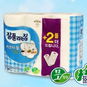 미래생활 잘풀리는집 엠보싱 키친타월 키친타올 6롤 (W71734C)