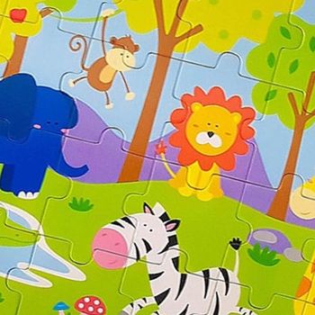 유아 MP76ON88 야생 동물 퍼즐 24p 발달 끼우기 흥미유발