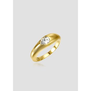 [하윤경 김희애 배우님 착용]페어컷 웨이브 링   Pear Cut Wave Ring  Gold