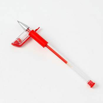 빨간 볼펜 중성펜 잉크펜 0.5mm 100p 빨간펜