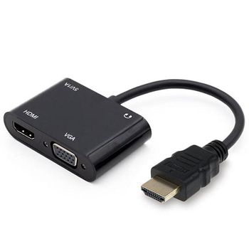 HDMI 컨버터 HDMI to HDMI VGA 화면복제 미러링 동시 FHD RGB DSUB