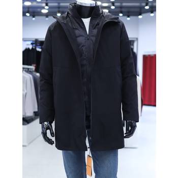 [화정점]STCO S/S 봄 블랙 디터쳐블 덕다운 3WAY 코트 SWOVAB1