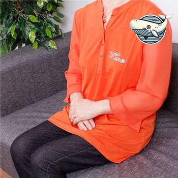 여자 프릴소매 긴팔 티셔츠 캐주얼 스타일 출근 룩 (WFH2XLH)