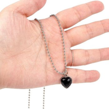 하트  디자인 Y2K 스타일 목걸이 실버 악세사리 WFJ6UUI