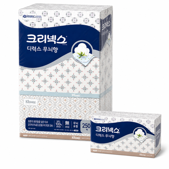 크리넥스 디럭스 무늬향 미용티슈 250매 3입 x1팩