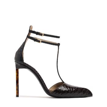 톰포드 105mm 파이톤 엠보싱 가죽 펌프스 82I-YEB002