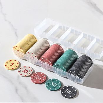 카지노칩 5색 포커침 홀덤침 라스베가스 마카오 100p B1109