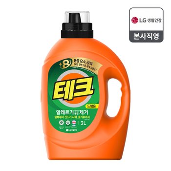 테크 진드기 알레르기 원인 제거 액체세제 용기 3L 드럼