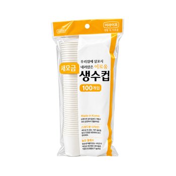 [오늘출발] 이라이프 롯데 세모금 생수컵 100입 (리필) / 정수기