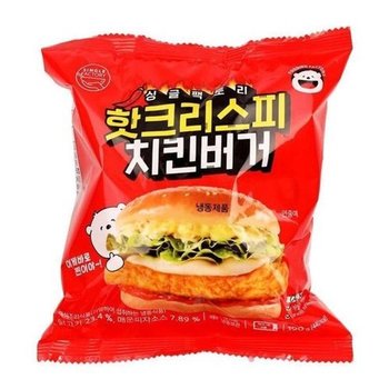 [JHQRCO0C_52EH]간편조리식품 핫 크리스피 치킨버거 190G