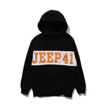 MARIO지프 1941 블럭 후드티 KM1THU034 블랙 오렌지_P371488059