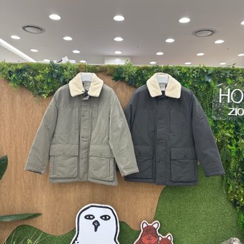 지오지아 남성 데일리 보아퍼 덕다운 사파리 점퍼 패딩 ABE4FP1102