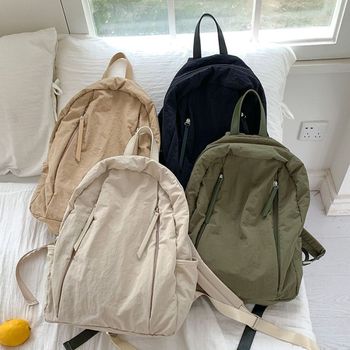 여자 EM97GD87 무지 가벼운 백팩 여성 데일리 가방