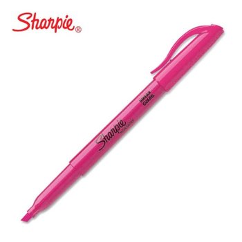 포켓 형광펜 핑크 문구 샤피 12자루 (WFJ7WVF)