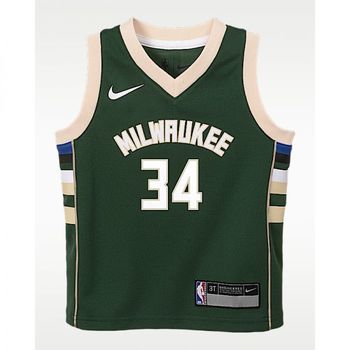 [해외] 나이키 지아니스 아데토쿤보 밀워키 벅스 아이콘 에디션 토들러 베이비 키즈 2T 나이키 NBA 스윙