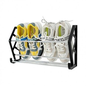 2단 OUTO7348 벽부착 신발대 (블랙) DK40