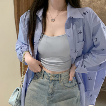 뮤셀 크롭 캡내장 끈나시