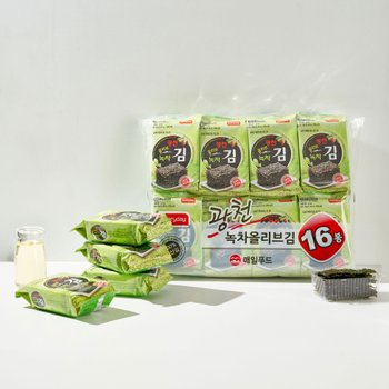 녹차 올리브 도시락김 4g x 16봉 x 2개 (총32봉)