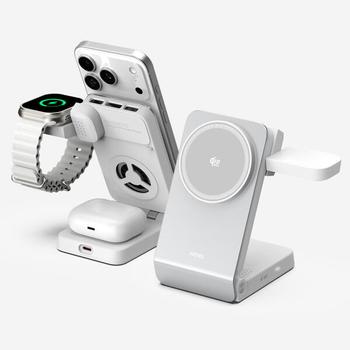 아트박스/아트뮤 Qi225W3in1 폴더블맥세이프초고속무선충전기QW110화이트