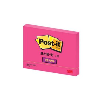 형광 메모지 핫핑크 SSN 657 스티커형 노트 데스크 정리 메모 용지