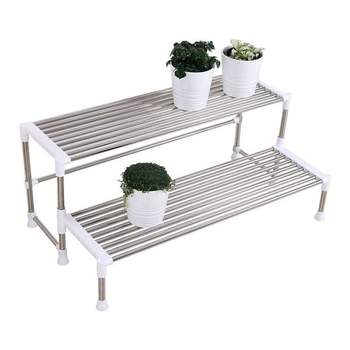 선반 철제 2단화분정리대 계단식 화분 정리대